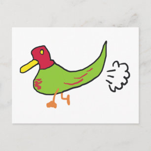 Funny Farting Duck Postkarte