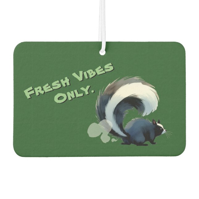 Funny Farting Skunk Cute Humor Horizontal Autolufterfrischer (Vorderseite)