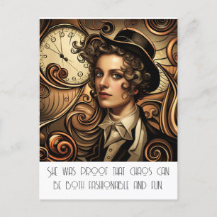 Funny Fashion Steampunk Postcard Postkarte