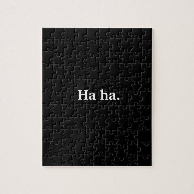 Funny Fast All Black Ha Ha Puzzle (Vertikal)