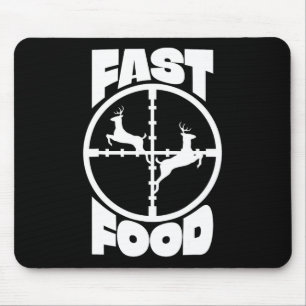 Funny Fast Food Hirsch Jagd Geschenk für Jäger Män Mousepad
