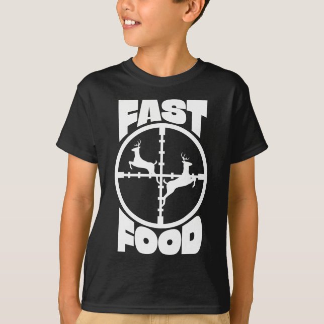 Funny Fast Food Hirsch Jagd Geschenk für Jäger Män T-Shirt (Vorderseite)