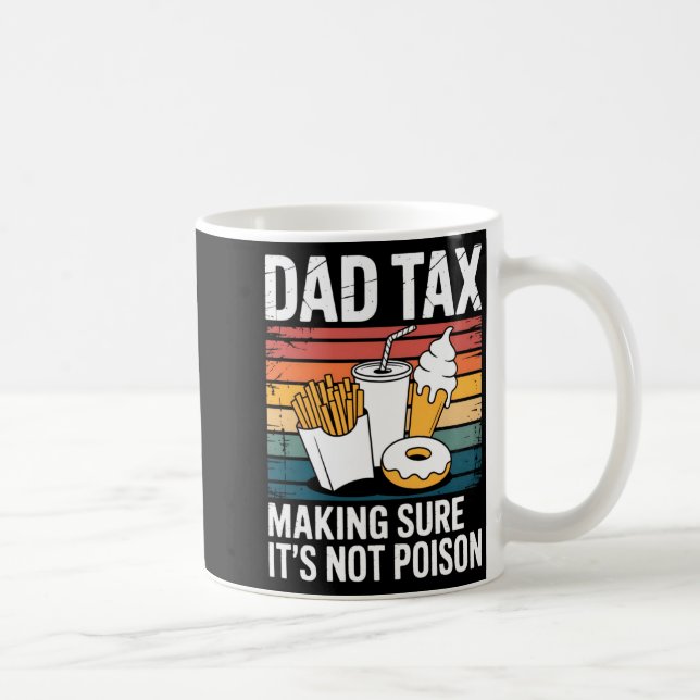 Funny Fast Food Ison Tester Gift Retro Dad Tax  Kaffeetasse (Rechts)