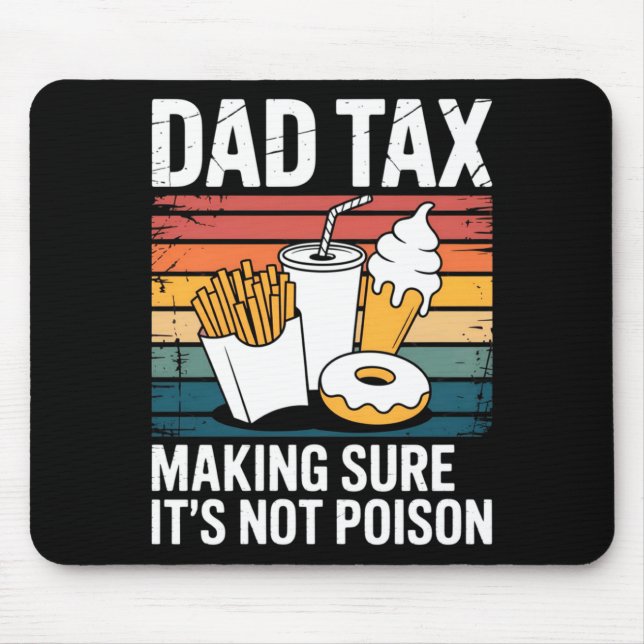 Funny Fast Food Ison Tester Gift Retro Dad Tax  Mousepad (Vorne)