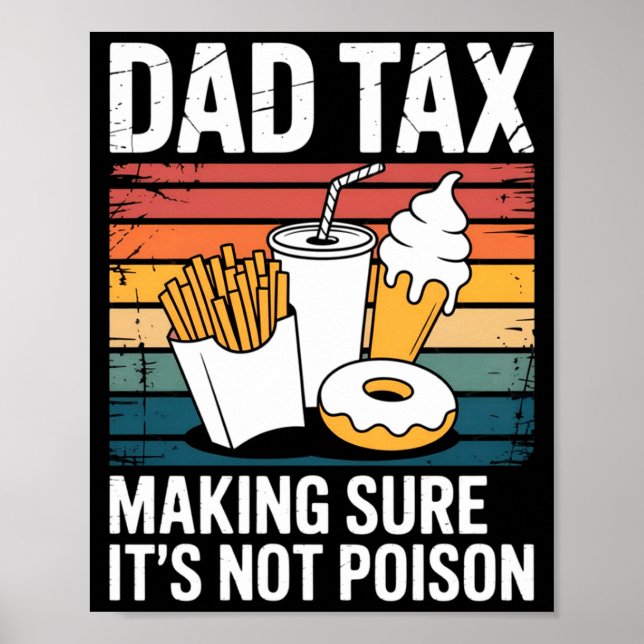 Funny Fast Food Ison Tester Gift Retro Dad Tax  Poster (Vorne)