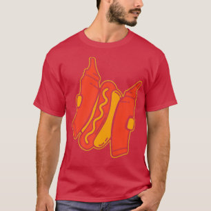 Funny Fastfood Hotdog mit Senf und Ketchup T-Shirt