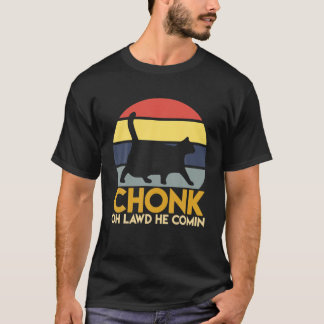Funny Fat Cats Chonk Oh Lawd er kommt Vintag Rette T-Shirt