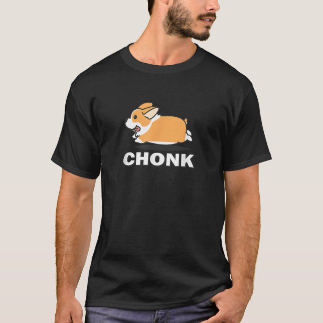 Funny Fat Chonk Pembroke Welsh Corgi Dog Lover  T-Shirt (Vorderseite)