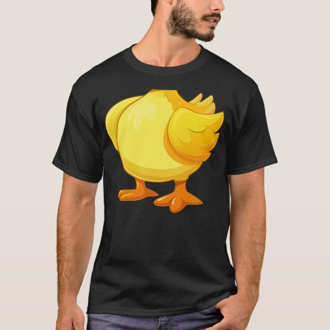 Funny fat cute yellow duck body costume, halloween T-Shirt (Vorderseite)