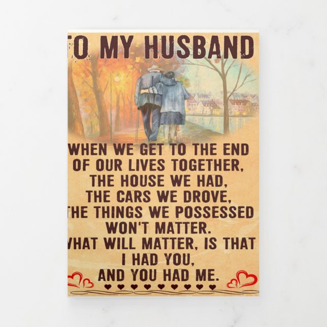 Funny Father Gift | An meine Familie anwesend Dreifach Gefaltete Ankündigung (Cover)