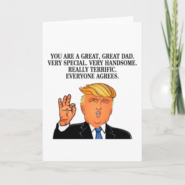 Funny Fathers Day Card, Donald Trump Card - Karte (Vorderseite)