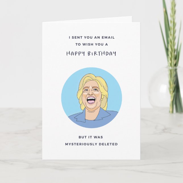 Funny Father's Day Card - Hilary Clinton Thema Karte (Vorderseite)