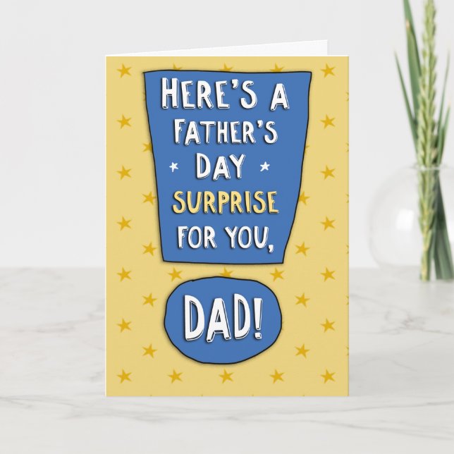 Funny Father's Day Card: Test Results Karte (Vorderseite)