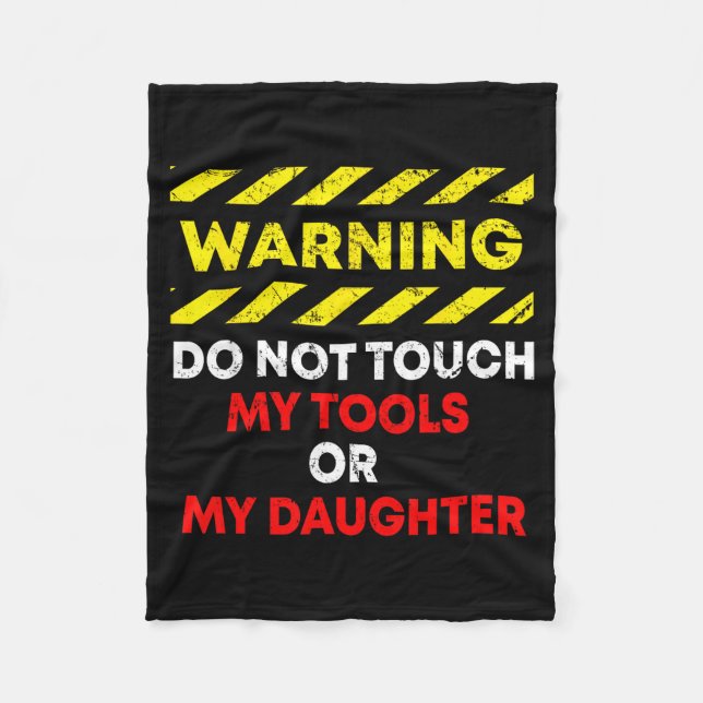 Funny Father's Day Daddy Gift Apparel Warning Do N Fleecedecke (Vorderseite)