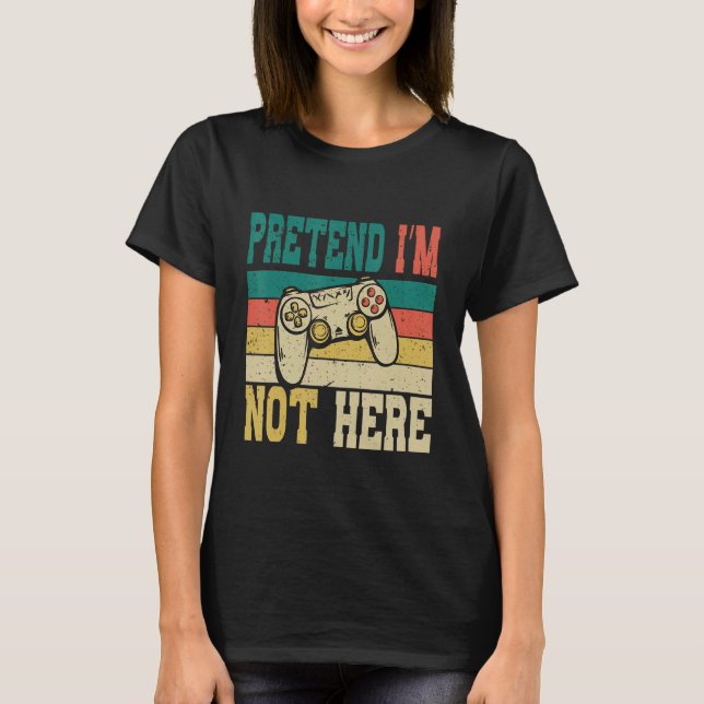Funny faule Geeks Nerd nur so tun, als wäre ich ni T-Shirt (Vorderseite)