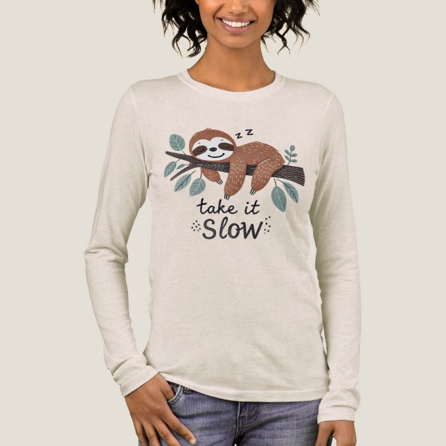 Funny Faulth liebt Wortkunst Tri-Blend Shirt (Vorderseite)