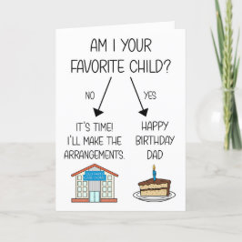 Funny Favorite Child Birthday Card für Vater Feiertagskarte