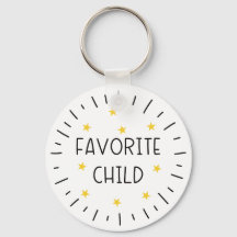 Funny Favorite Child Keyring mit Meldung
