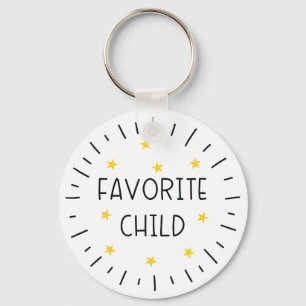 Funny Favorite Child Keyring mit Meldung Schlüsselanhänger