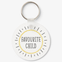 Funny Favorite Child Keyring mit Meldung