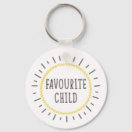 Funny Favorite Child Keyring mit Meldung Schlüsselanhänger