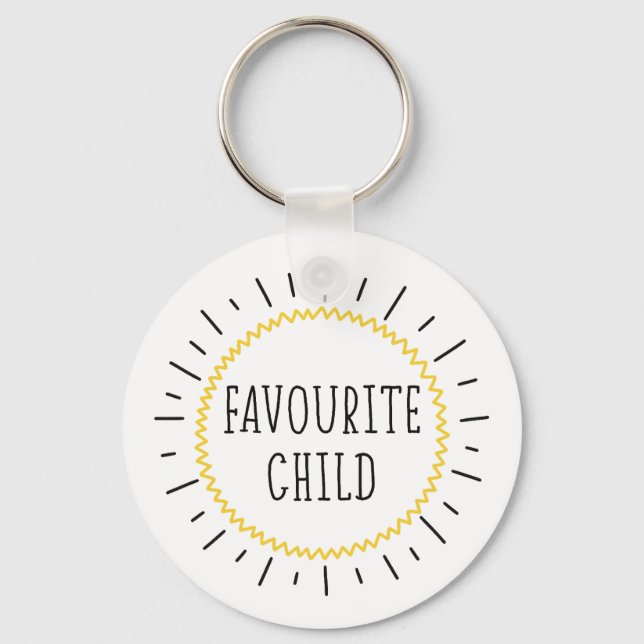 Funny Favorite Child Keyring mit Meldung Schlüsselanhänger (Vorderseite)