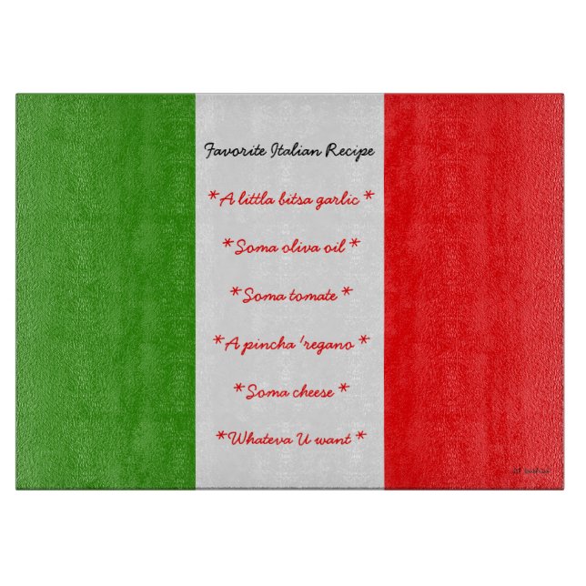 Funny Favorite Italian Recii Cutting Board Schneidebrett (Vorderseite)