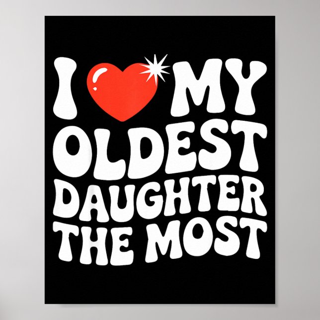 Funny Favorite Oldest Daughter Proud Parent Senior Poster (Vorne)