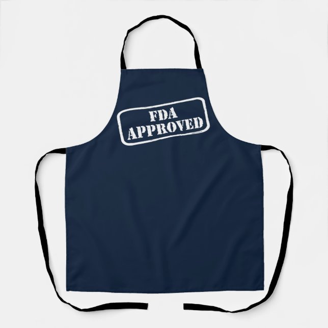 Funny FDA genehmigte weiße Briefmarke Spaß Schürze (Vorderseite)