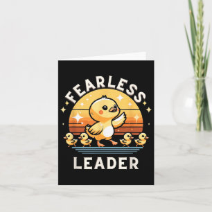 Funny Fearless Leader Duck Ironic Duck Lovers Moti Karte