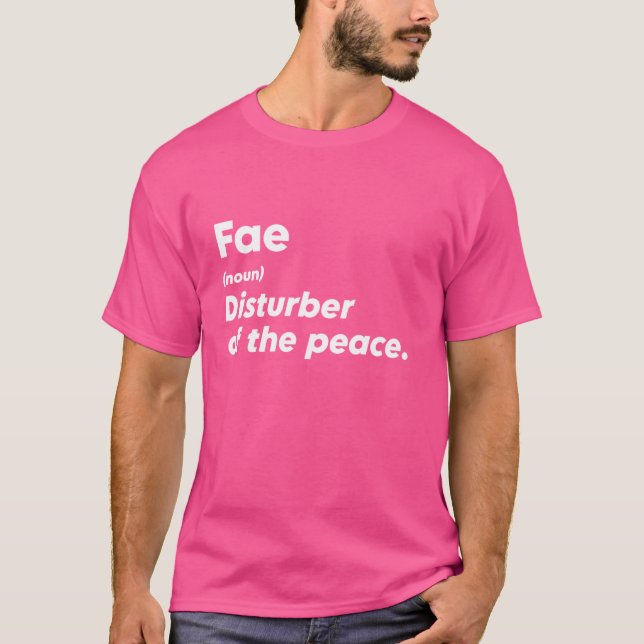Funny Fee 'Disturber of the Peace' Custom Personal T-Shirt (Vorderseite)