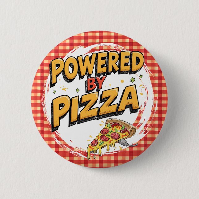 Funny Feinschmecker Accessoires Pizza Liebhaber Po Button (Vorderseite)
