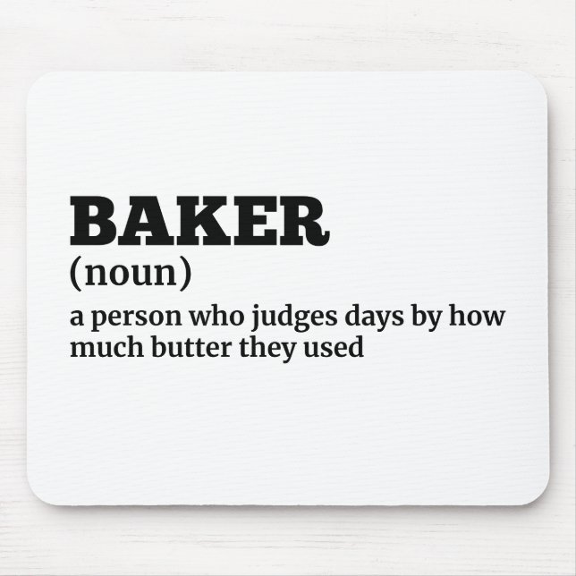 Funny Feinschmecker - Baker Definition Mouse Pad Mousepad (Vorne)