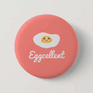 Funny Feinschmecker Niedlich Egg Eggcellent Humorv Button