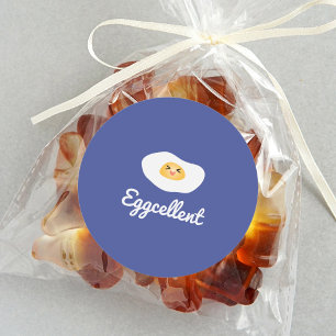 Funny Feinschmecker Niedlich Egg Eggcellent Humorv Runder Aufkleber
