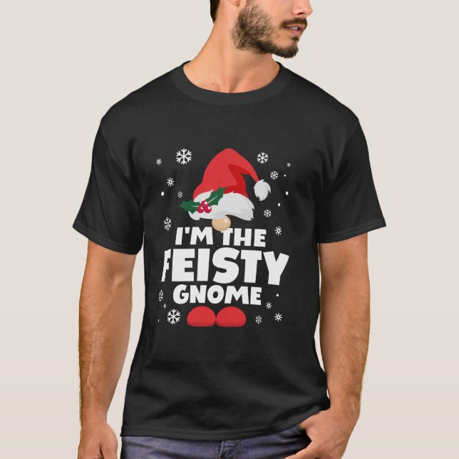 Funny Feisty Gnome Family Matching Group Happy Chr T-Shirt (Vorderseite)
