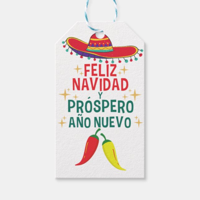 Funny feliz navidad geschenkanhänger (Vorderseite)