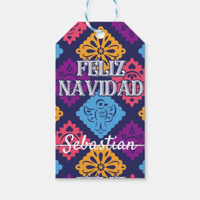 Funny feliz navidad geschenkanhänger (Vorderseite)