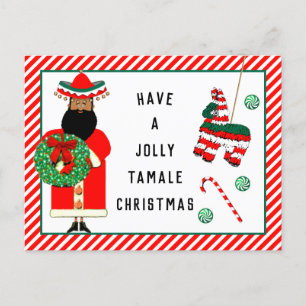 Funny Feliz Navidad Holiday Postkarte