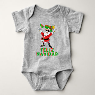 Funny Feliz Navidad Mexiko Weihnachten Baby Strampler