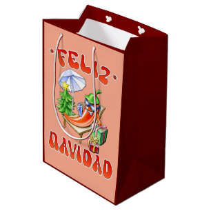 Funny Feliz Navidad Niedlicher Chili Mittlere Geschenktüte