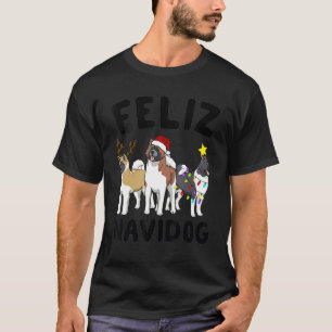 Funny Feliz Navidog Akita Hundeliebhaber Weihnacht T-Shirt