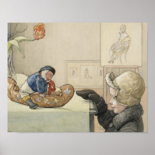 Funny Fellow Toy with Child Poster