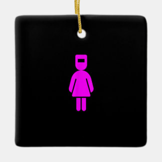Funny Female Girl Lady Woman Welder Welder Welding Keramikornament