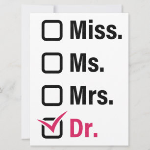 Funny Female PhD/MD Anti-Patriarchy Abschluss