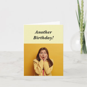 Funny Feminine Birthday Lying about Age Karte