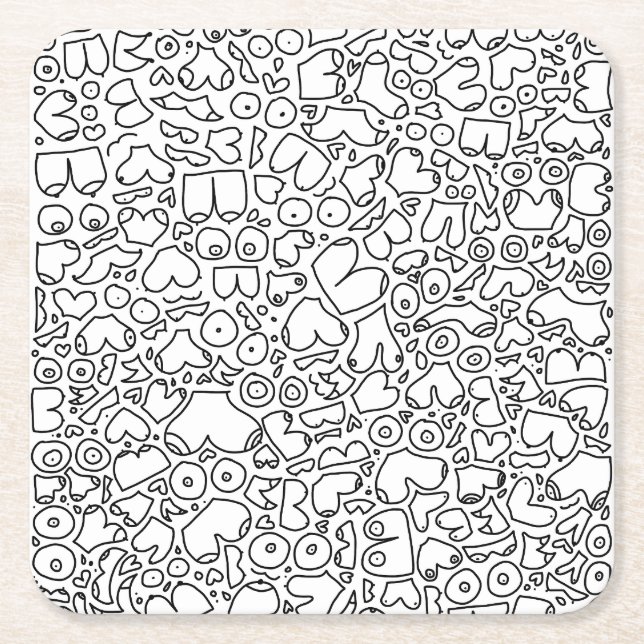 Funny Feminist Baby Rechteckiger Pappuntersetzer (Vorderseite)