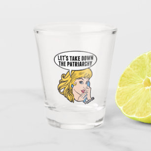Funny Feminist Pop Art Anti Patriarchat Retro Frau Schnapsglas