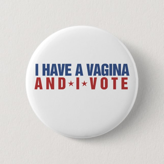 Funny Feminist Spaß Button (Vorderseite)