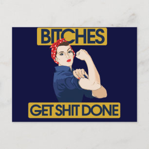 Funny Feminist Spaß Postkarte